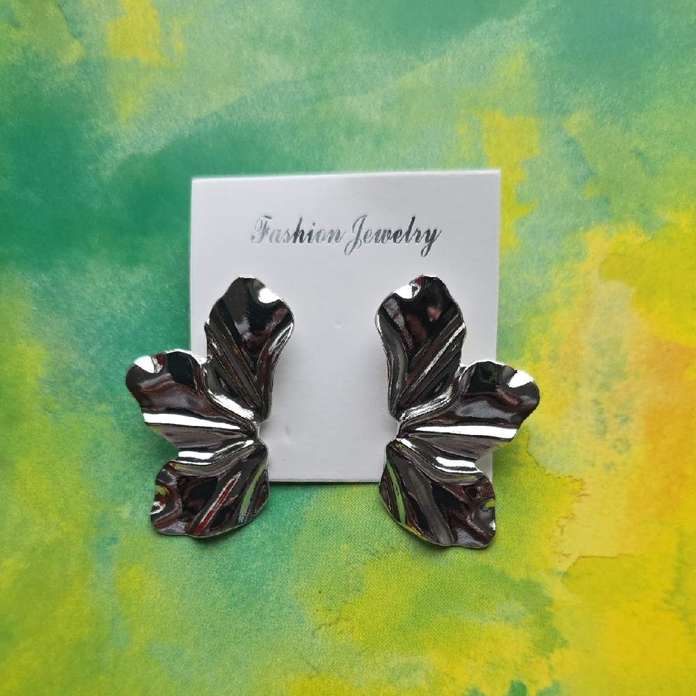 Silver Leaf Earrings